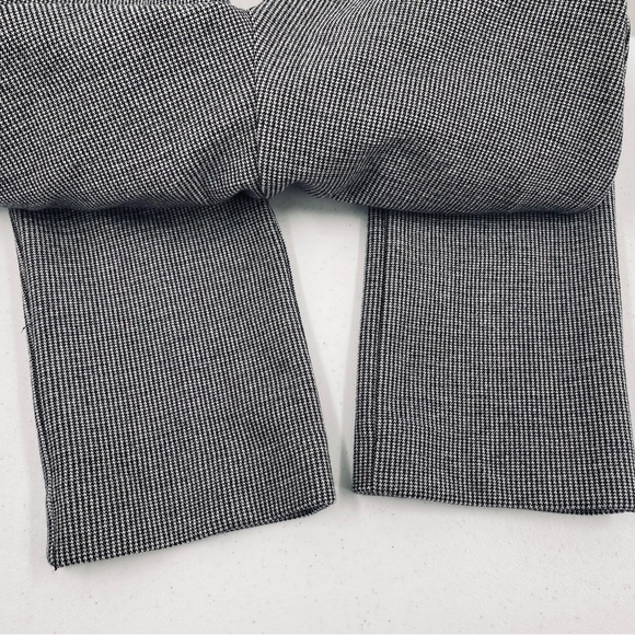 Ann Taylor Black White Tiny Houndstooth Print Pockets Zip Pants Trousers Office - Picture 11 of 12